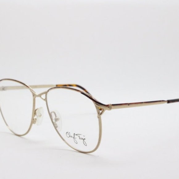 Cheryl Tiegs 80s vintage glasses model 69 made in Italy. Elegant slim gold eyegl main image 4